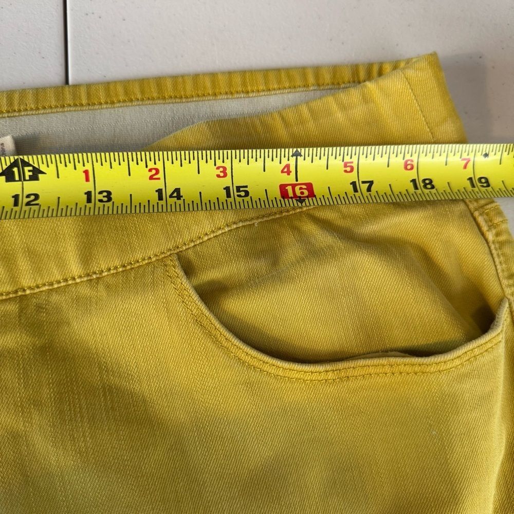 Soft Surroundings Pull On Stretch Pants Mustard Comfort Chic Everyday Neutral - Picture 10 of 11
